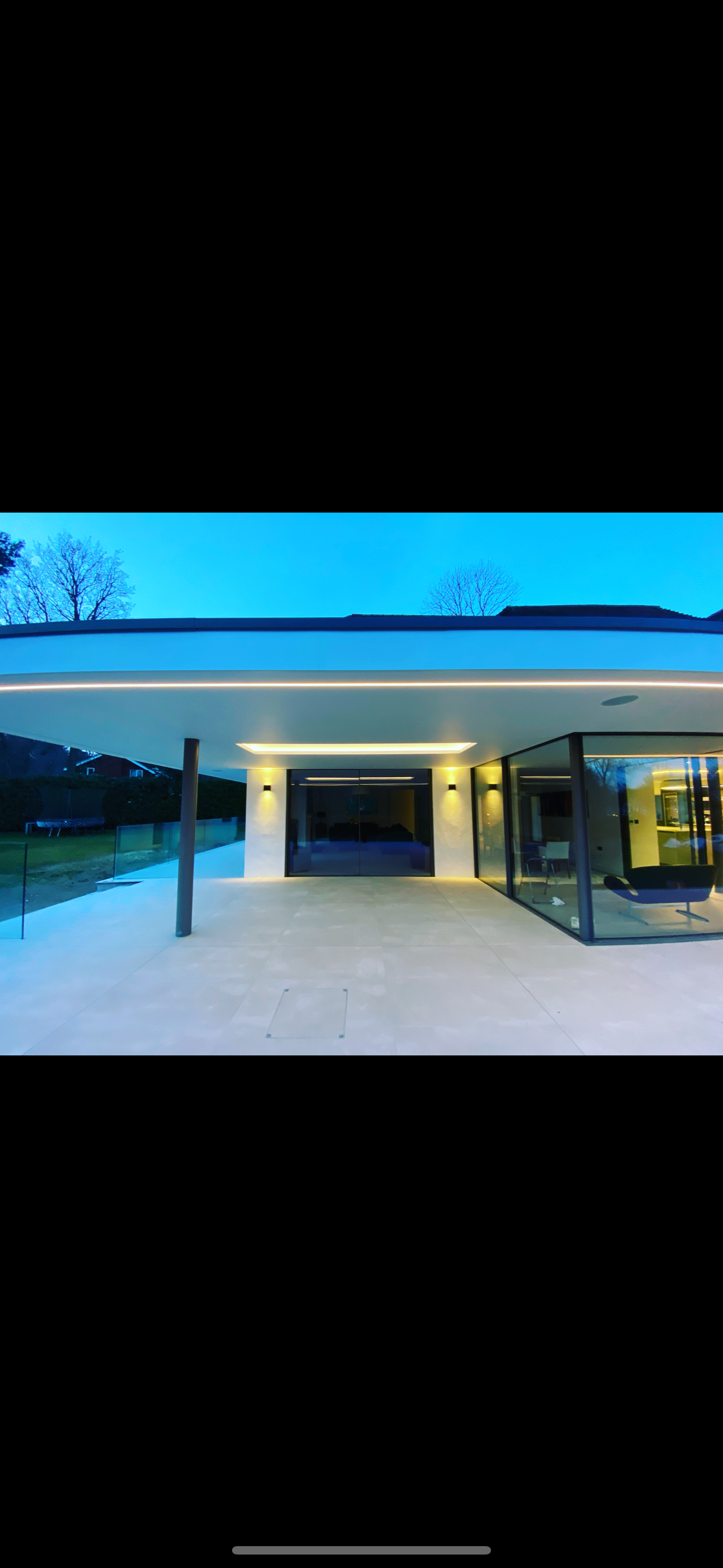 LED lighting on the back of this house